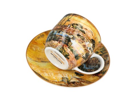 Kpl. 2 filiżanek ze spodkami - V. van Gogh, Chaty kryte strzechą (CARMANI)