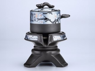 Czajnik ceramiczny z podgrzewaczem (mix 2 kolorów)