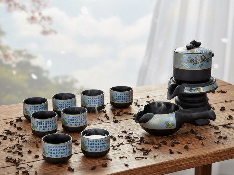 Duży zestaw do herbaty, 8 osób