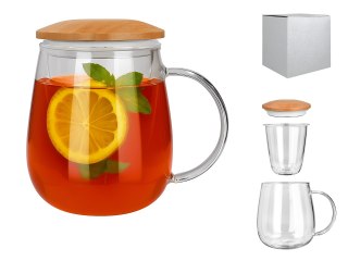 Kubek szklany z zaparzaczem