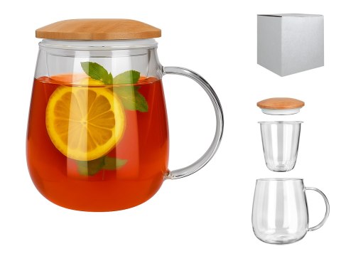Kubek szklany z zaparzaczem