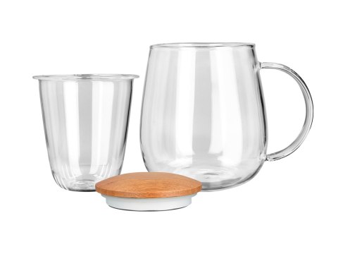 Kubek szklany z zaparzaczem