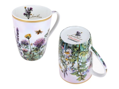 Kubek z sitkiem i przykrywką - L. Lozano, Łąka kwietna z rumiankiem (CARMANI)