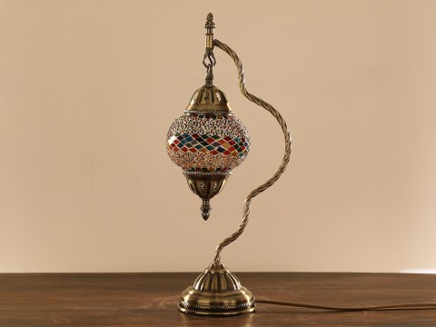 Lampa stołowa - klosz pojedynczy, wielokolorowy