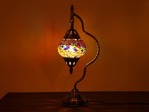 Lampa stołowa - klosz pojedynczy, wielokolorowy