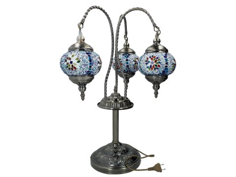 Lampa stołowa - trzy klosze, wielokolorowy