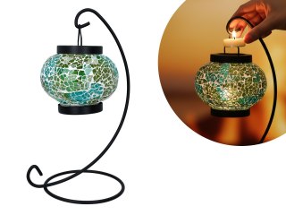 Świecznik/lampion - klosz pojedynczy, wielokolorowy