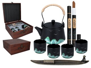 Zestaw do herbaty dla 4 osób+ kadzidełka