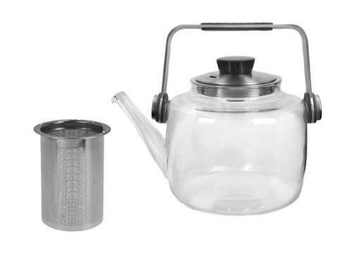 Czajnik szklany z zaparzaczem