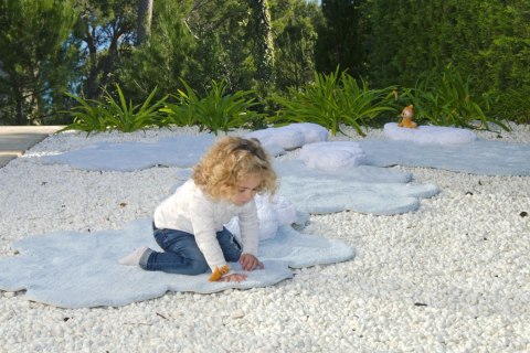 Lorena Canals Dywan bawełniany PUFFY Dream Blue CHMURKA 110 x 170 cm