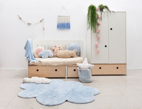 Lorena Canals Dywan bawełniany PUFFY Dream Blue CHMURKA 110 x 170 cm