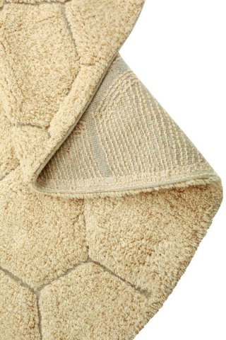 Dywan bawełnainy okrągły Ø 140, Honeycomb golden, Plaster Miodu, Planet Bee, Lorena Canals