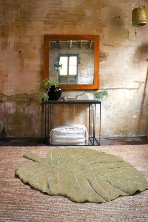 Dywan bawełniany Monstera Olive 200x285 cm Maxi Rugs Lorena Canals