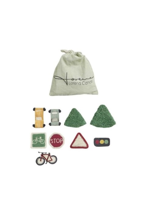 Dywan bawełniany do zabawy mapa miasta Eco-City, 200x300 cm, Maxi Rugs Lorena Canals