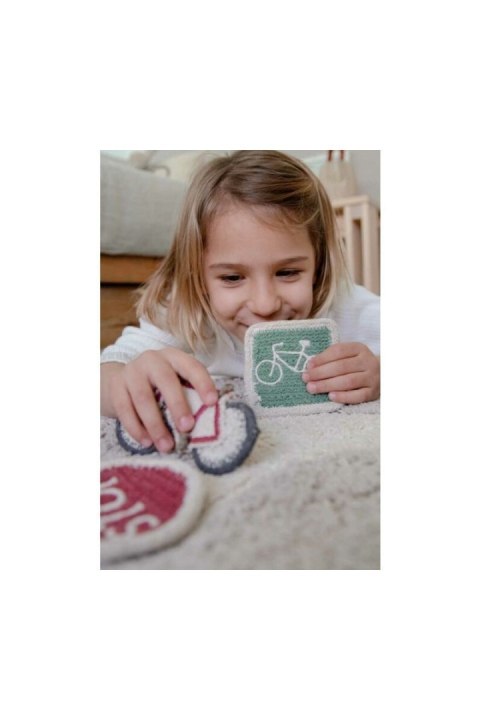 Dywan bawełniany do zabawy mapa miasta Eco-City, 200x300 cm, Maxi Rugs Lorena Canals