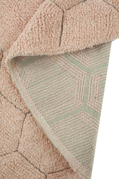 Dywan bawełniany okrągły Ø 140, Round Honeycomb Rose, Plaster Miodu Róż, Planet Bee, Lorena Canals