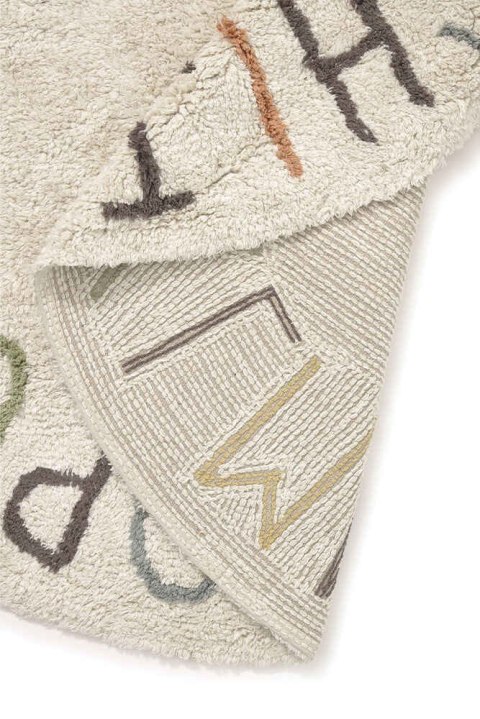 Dywan Bawełniany ABC Kolory i Litery, Ø120 cm, Lorena Canals