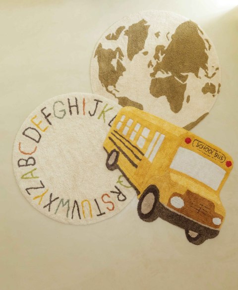 Dywan Bawełniany ABC Kolory i Litery, Ø120 cm, Lorena Canals