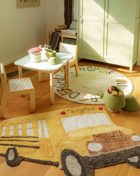 Dywan bawełniany Autobus Szkolny do prania w pralce, Lorena Canals