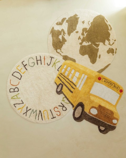Dywan bawełniany Autobus Szkolny do prania w pralce, Lorena Canals