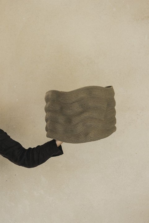 Kosz Duży Bawełniany Stonewashed Wide Soil Brown