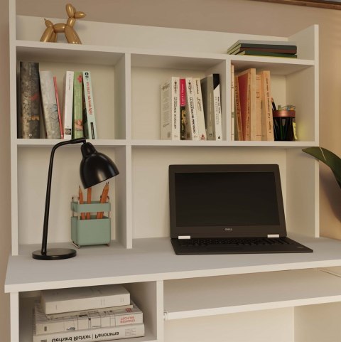 Nadstawka do Biurka 100 cm BIAŁA Regał Na Książki Dokumenty