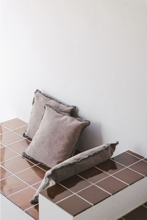 Poduszka Bawełniana Kwadratowa Stonewashed Soil Brown