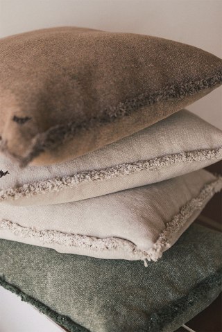 Poduszka Bawełniana Prostokątna Stonewashed New Grey