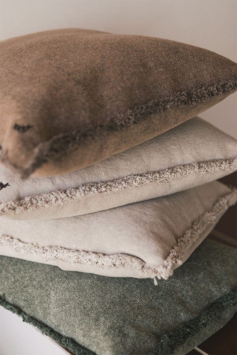 Poduszka Bawełniana Prostokątna Stonewashed New Grey