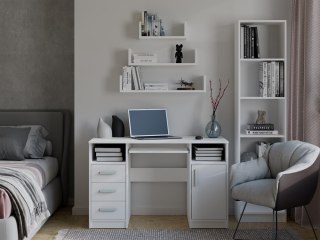 Regał Ścienny Wiszący MOBI 3P BIAŁY