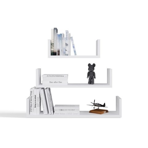 Regał Ścienny Wiszący MOBI 3P BIAŁY