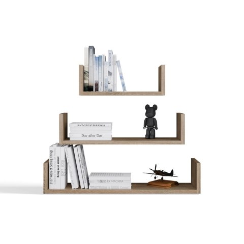 Regał Ścienny Wiszący MOBI 3P DĄB SONOMA