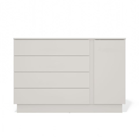 Komoda AMBER 1D4S Szafka 1 Drzwi 4 Szuflady Do Sypialni Salonu KASZMIR Beż