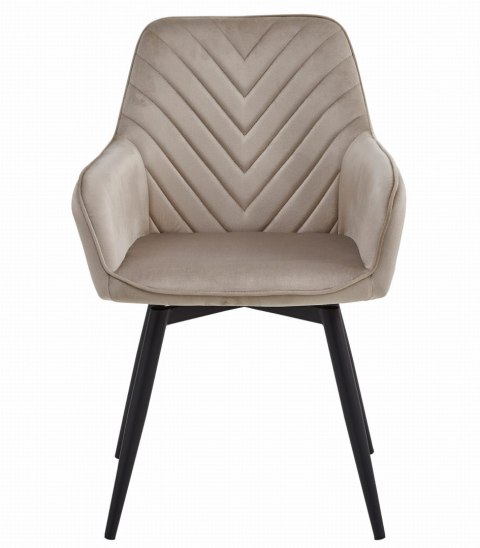 Krzesło NANA360 - ciemny beż aksamit / nogi czarne x 1