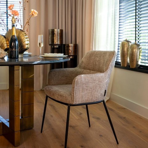 Richmond Interiors RICHMOND krzesło BELLA ciemny beż