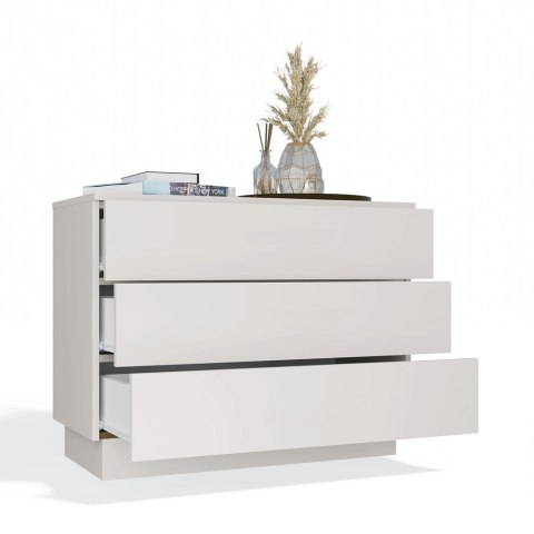 Komoda AMBER 3S Szafka 3 Szuflady Do Sypialni Salonu KASZMIR Beż