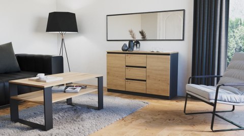 Komoda COSTA 1D3S/2D3S BA ANTRACYT DĄB ARTISAN