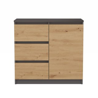 Komoda Malwa 1D3S ANTRACYT DĄB ARTISAN