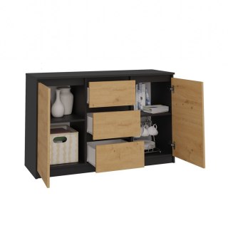 Komoda Malwa 2D3S ANTRACYT DĄB ARTISAN