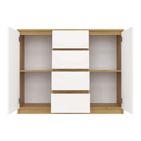 Komoda Malwa 2D4S 120 DĄB ARTISAN BIEL