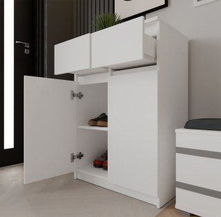 Komoda Malwa 2DD2S Szafka 2 Drzwi 2 Szuflady Do Salonu BIAŁY