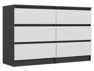 Komoda Malwa M6 120 ANTRACYT / BIAŁY