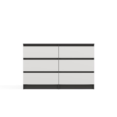 Komoda Malwa M6 120 ANTRACYT / BIAŁY
