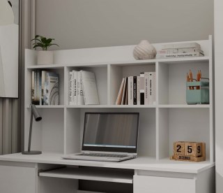 Nadstawka do Biurka 130 cm BIAŁA Regał Na Książki Dokumenty