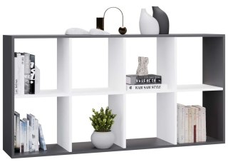 Regał Malax 2X4 ANTRACYT BIAŁY