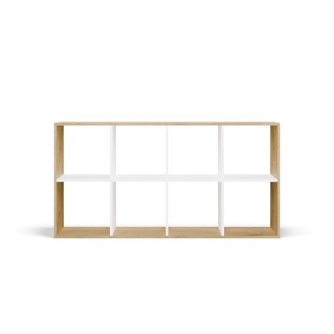 Regał Malax 2X4 DĄB ARTISAN BIEL