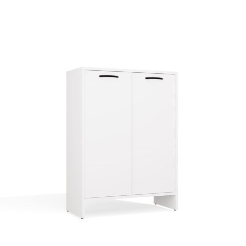 Szafka Łazienkowa NINA 1K1D BIAŁA Regał Słupek 1 Kosz Na Pranie 3 Półki Do Łazienki