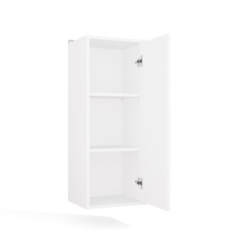 Szafka Łazienkowa Wisząca Regał NINA W1D BIAŁY Słupek 1 Drzwi 3 Półki