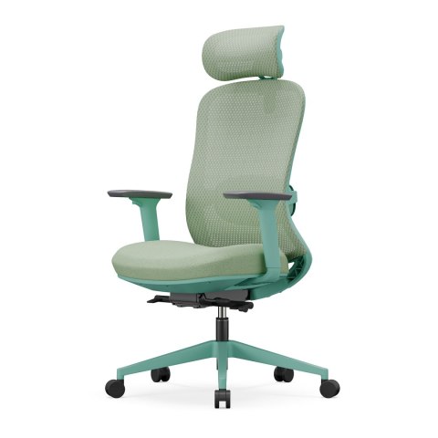 Fotel biurowy ergonomiczny ANGEL fizjO miętowy z funkcją masażu