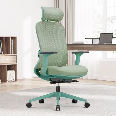 Fotel biurowy ergonomiczny ANGEL fizjO miętowy z funkcją masażu